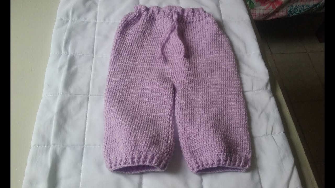 Calça  infantil em crochê 5 a 7 meses/como fazer calça infantil em crochê