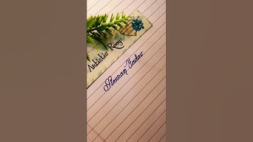 Cursive Handwriting | Simran Yadav #shorts #youtubeshorts #handwriting #artisticrony #viral