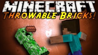 Minecraft Mod Showcase : THROWABLE BRICKS!