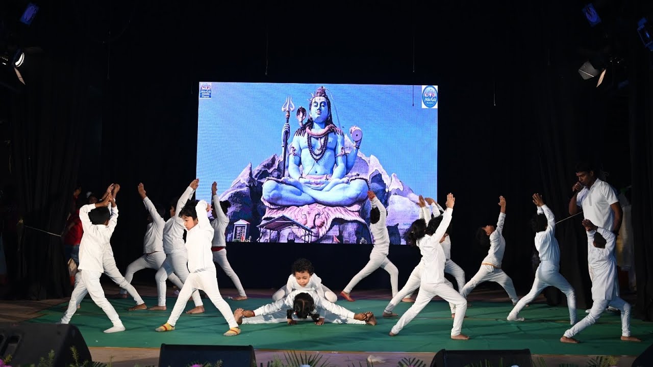 Yoga performance by school students (part -1)..7th Annual function....@juniorfoundationacademy