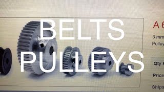 Harbor Freight Mini Mill CNC belts and pulleys