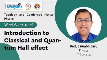 Lec 8: Introduction to Classical and Quantum Hall effect