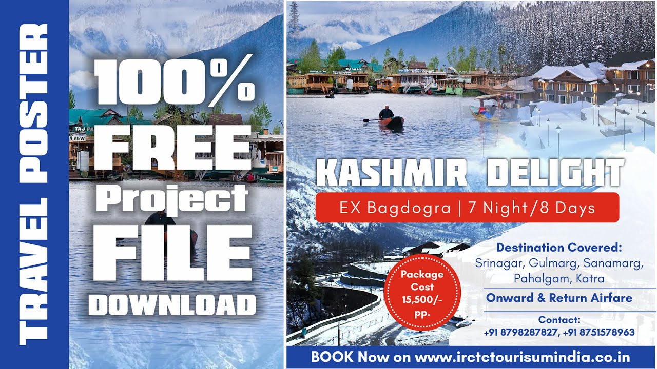 Tour & Travel Social Media Poster Design in CorelDraw | Very Easy Travel Poster Editing Tutorial