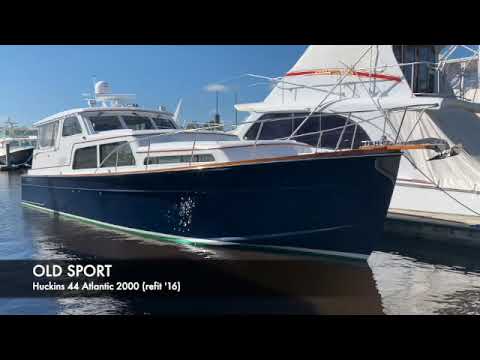 OLD SPORT Huckins 44 Atlantic 2000 (refit in '16) Walkthrough Video
