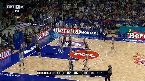 Κροατία - Ελλάδα 85-89 Φάση Ομίλων Eurobasket 2022. (02/09/2022)
