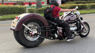 Check it out Bikeweek in Daytona Beach 2024 part 1  crazy custom harley bikes and much more