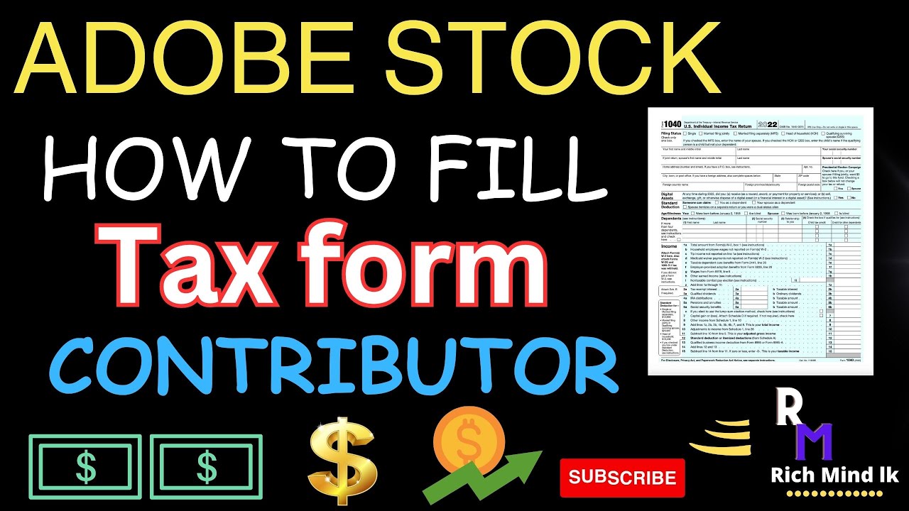 How to fill adobe stock w 8ben tax form for non us residents step by