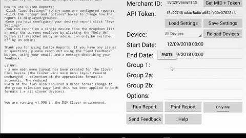 Clover App Custom Reports - 1. The User Interface (UI)