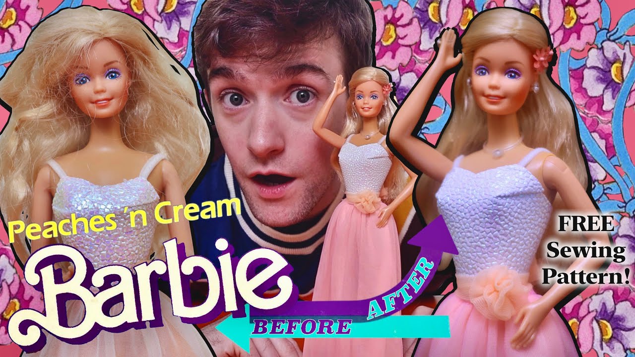 Реставрация винтажной куклы Барби «Персики и сливки» (1984/1985) + бесплатная выкройка!