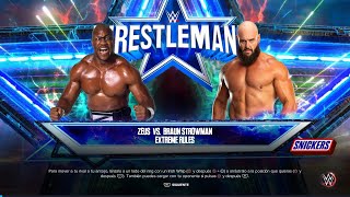 WWE 2K23- ZEUS vs BRAUN STROWMAN Extrem Match power vs power