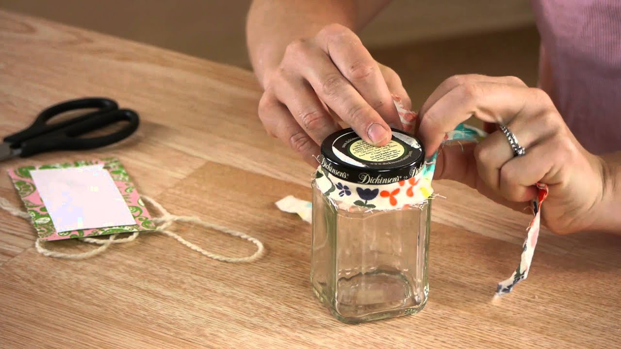 A Super Neat + Cute Trick for Decorating Cute Jam Jars