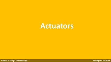 Lesson 3-3 [Sensing and Actuation] Actuators