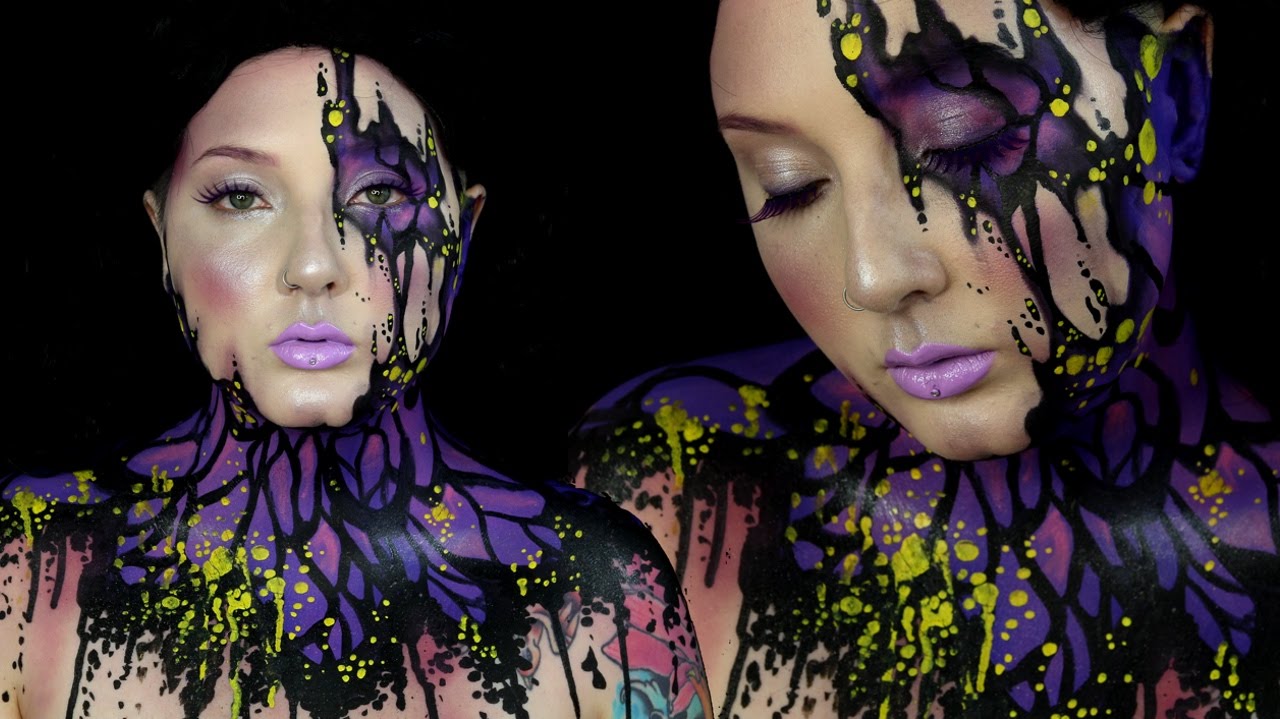 Infected Butterfly Makeup Bodypaint Tutorial YouTube