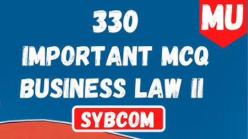 Important MCQ Of Business Law II | SYBCOM Sem 4 | Mumbai University | The Accounting Guy