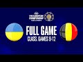 Ukraine v Belgium | Full Basketball Game | FIBA U18 European Championship 2022 - Division B