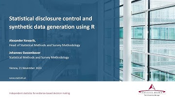 Statistical disclosure control and synthetic data generation using R