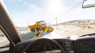 beamng drive realistic car crash #5