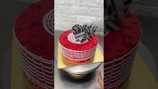 How to Make a Luscious Strawberry Cake with Chocolate Topping#ytshorts #like #design #viralvideo