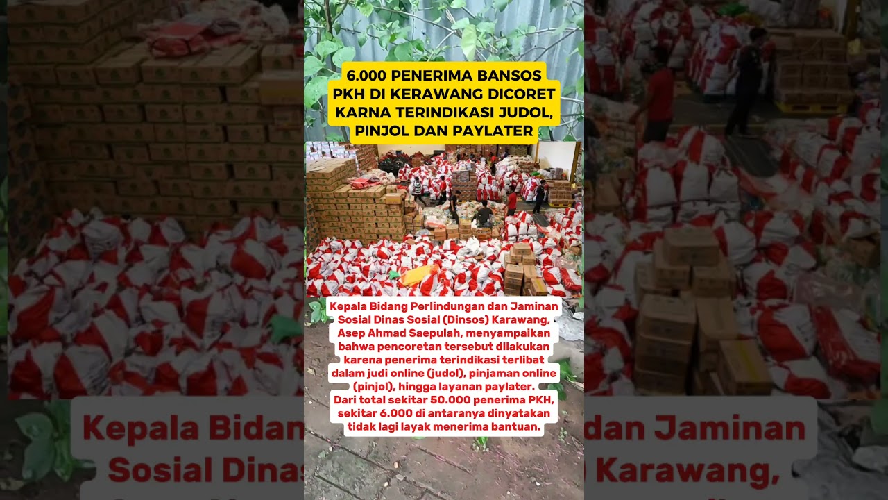 6.000 Penerima Bansos PKH Dicoret Karna Terindikasi Judol,Pinjol dan Paylater 