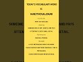 Today's vocabulary word is 'Meticulous'Meticulous: Meaning, Pronunciation &amp; Examples. #vocabulary