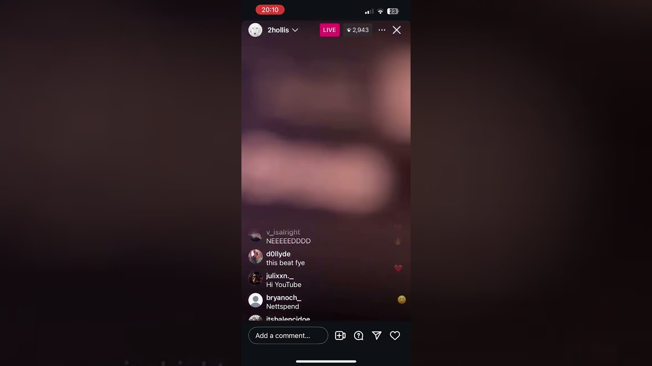 2HOLLIS IG LIVE PREVIEWING UNRELEASED MUSIC MAR 3 2025