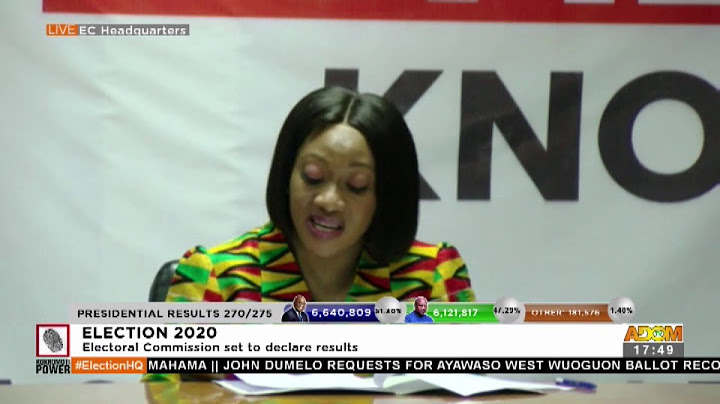 EC's Election Results: Nana Akufo-Addo is President-Elect – Election 2020 on JoyNews (9-12-20)