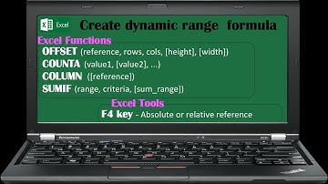Create dynamic range formula - Excel function Offset with COUNTA or Index with COUNTA