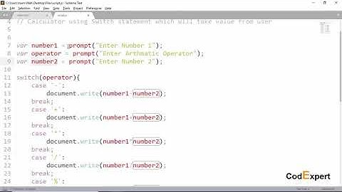 10 Creating Calculator using Switch Statement in JavaScript in Urdu/Hindi