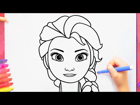 How to draw ELSA from frozen easy