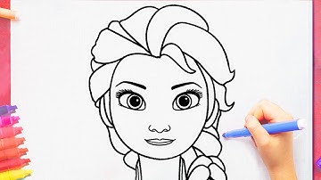 How to draw ELSA from frozen easy