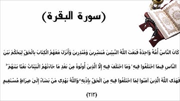 سورة البقرة الاية 213