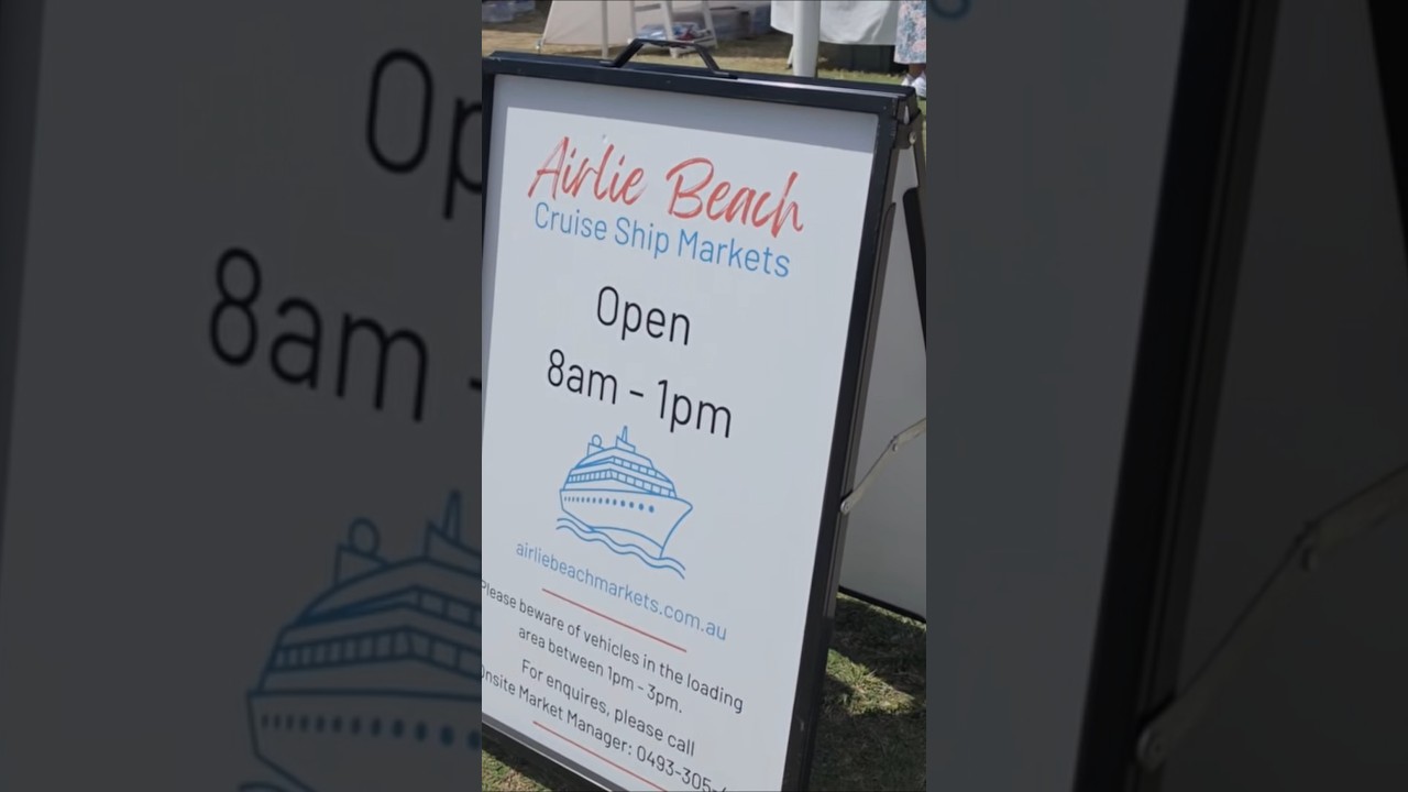Airlie Beach Cruise Ship Markets #markets #airliebeach #carnival #shorts