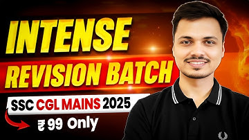 INTENSE REVISION BATCH Announcement | Maths + Reasoning for SSC CGL MAINS 2025