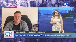 Una cola de tornado azotó el pueblo cordobés Ordonez