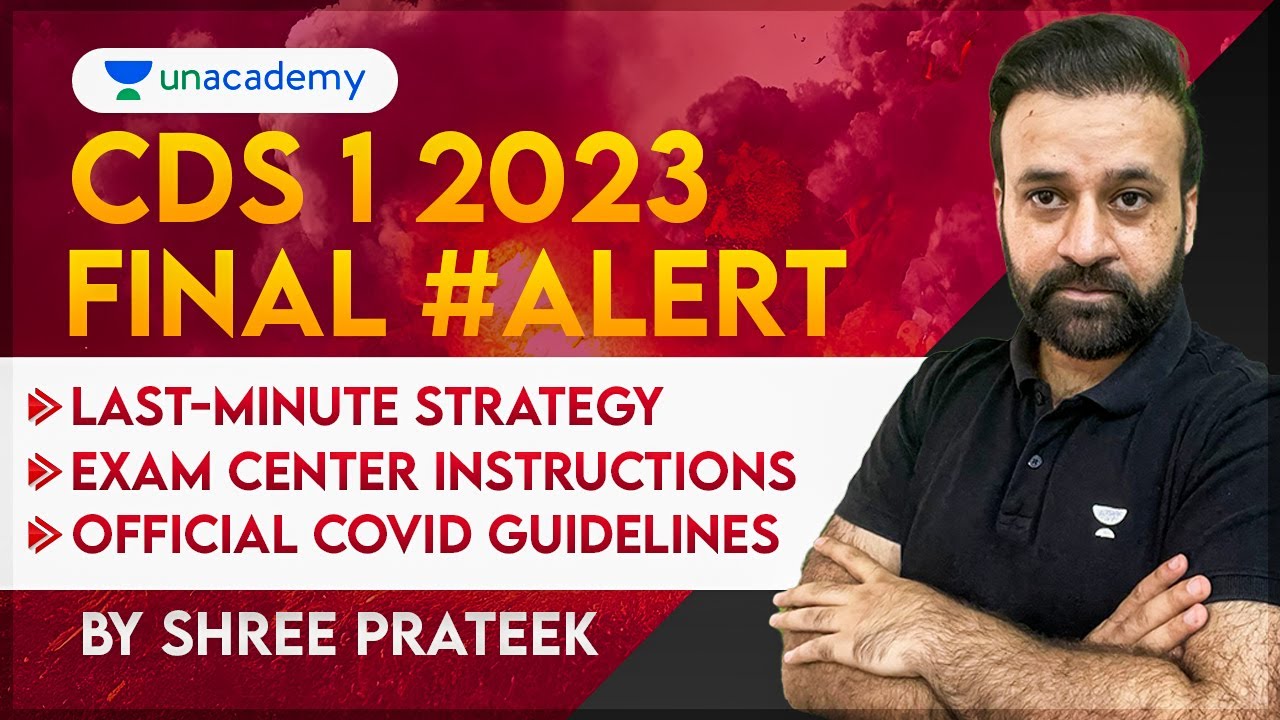 CDS 1 2023 | #FINALALERT | Last Day Strategy/Exam Center Instructions ...