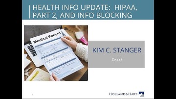 HIPAA, Information Blocking, and Patient Confidentiality