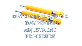KONI REAR SHOCK ABSORBER DAMPENING ADJUSTMENT PROCEDURE screenshot 5
