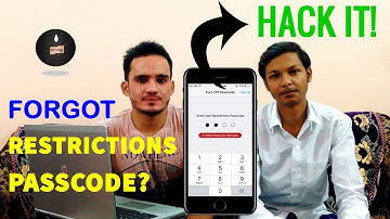 How to hack iphone restriction password | iphone, ipad , ipod touch ios 11.2.1 - 10.3 -10 , 9 , 8 ,7