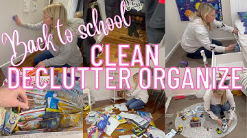 DECLUTTER ORGANIZE + CLEAN WITH ME 2022 | ALL DAY SPEED CLEANING MOTIVATION | BACK TO SCHOOL 2022