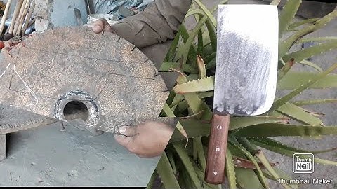 How To Make Amazing Meat Cleaver  With Rusty Iron Blade...! #youtube #viral #blacksmith