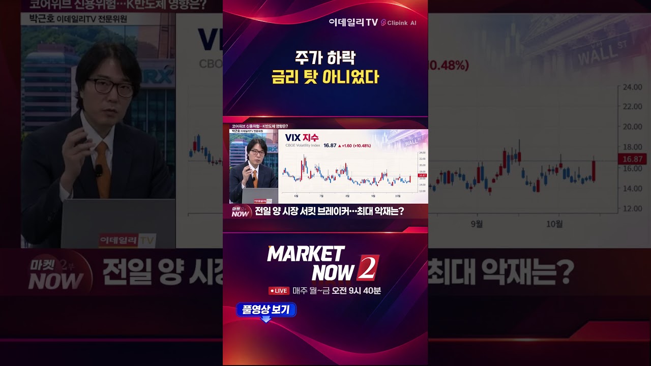 주가 하락 금리 탓 아니었다  / 박근호  이데일리TV 전문위원 #코어위브 #삼성전자 #SK하이닉스 #삼전닉스 #AI