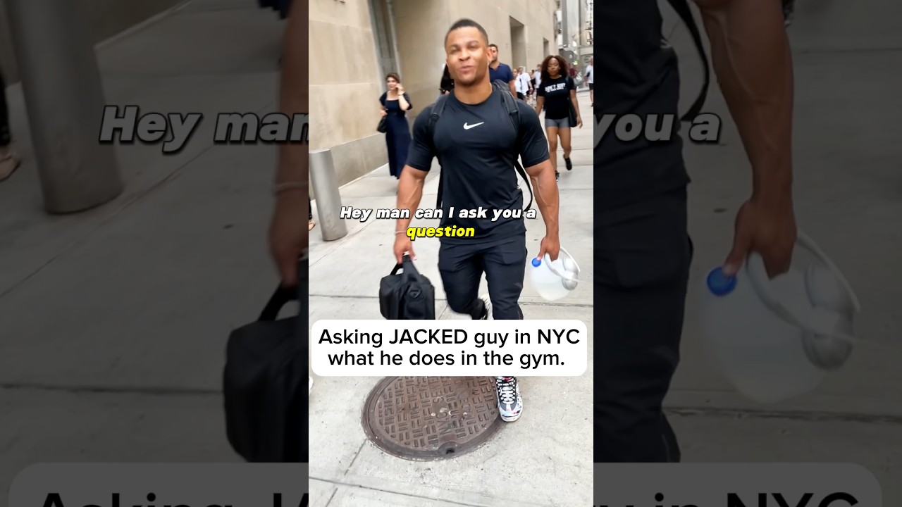 Asking jacked guy in NYC what he does for his workouts. 