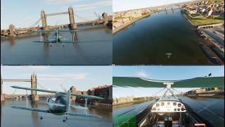 DCS: #170: Christen Eagle II: 4-Screen Sync [Uncut Flight] (22 bridges @London)
