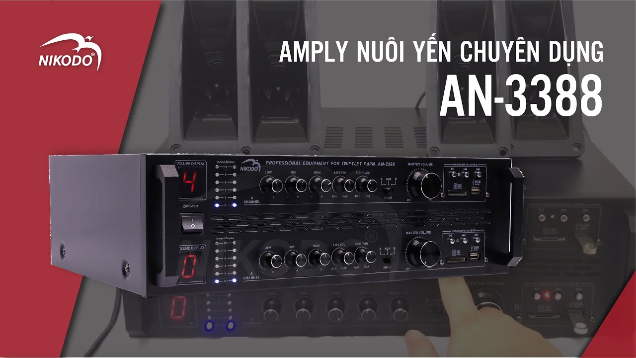 AMPLY NUÔI YẾN CHUYÊN DỤNG AN-3388 | Sản Phẩm | Nikodo - Thiết bị nuôi yến chuyên nghiệp