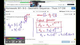 Algebra 2 - 9-3: Geometric Sequence