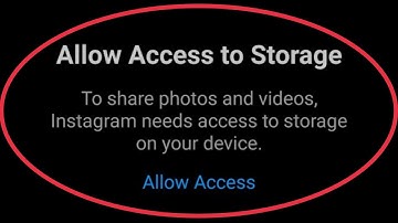 Fix Allow Access to Storage Instagram || To share photos and videos Instagram needs access to...