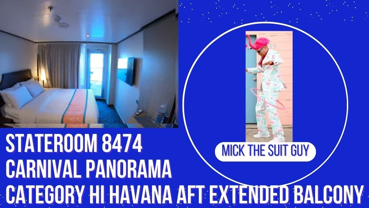 Cabin 8474 Carnival Panorama  Aft Extended Havana Balcony
