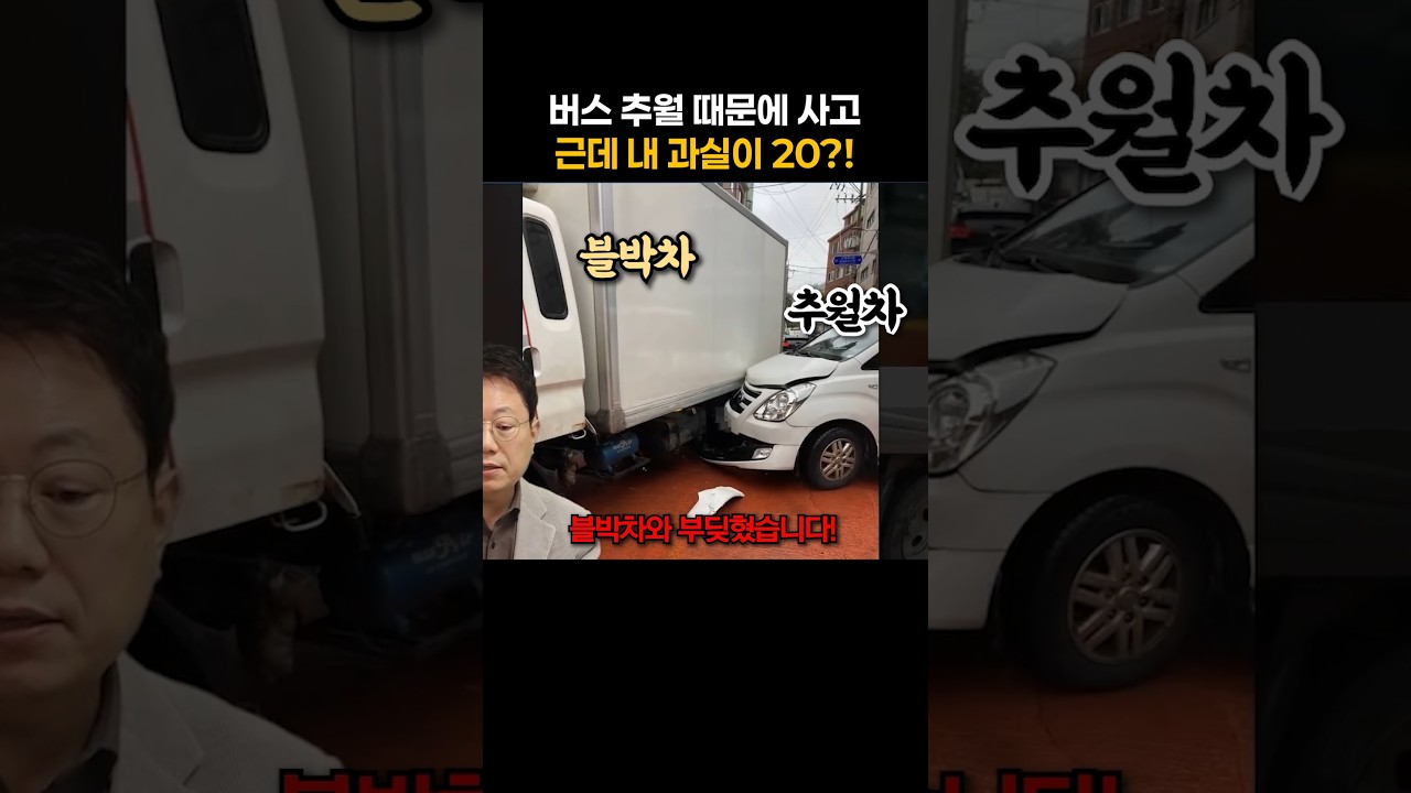 버스 추월 때문에 사고, 근데 내 과실이 20?!