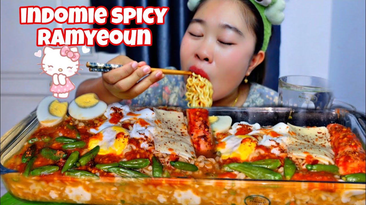 INDOMIE SPICY RAMYEOUN‼️ ENAKNYA BIKIN NAGIH🔥