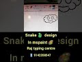 🐍 Amazing Snake Design in MS Paint | Easy Drawing Tutorial #computer